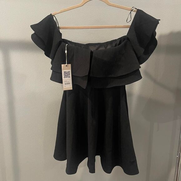 Keepsake Black off the shoulder mini dress - Picture 6 of 6
